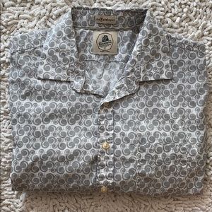 Kennington Gray & White Short Sleeve Shirt Large